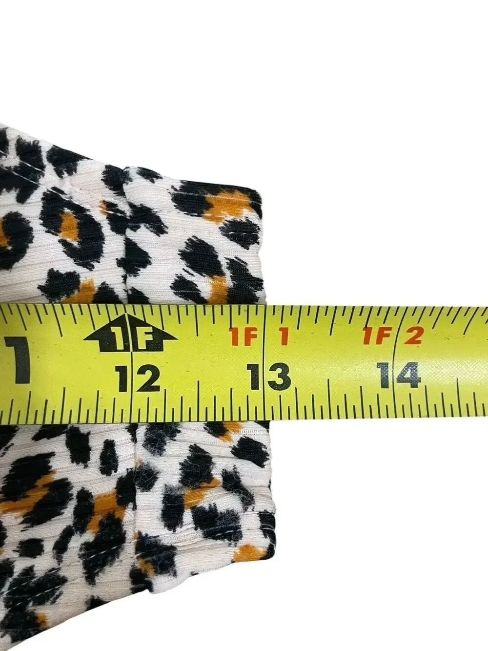 Leopard Print High Waist Bikini Bottom Women’s S White Black Swim Bottom